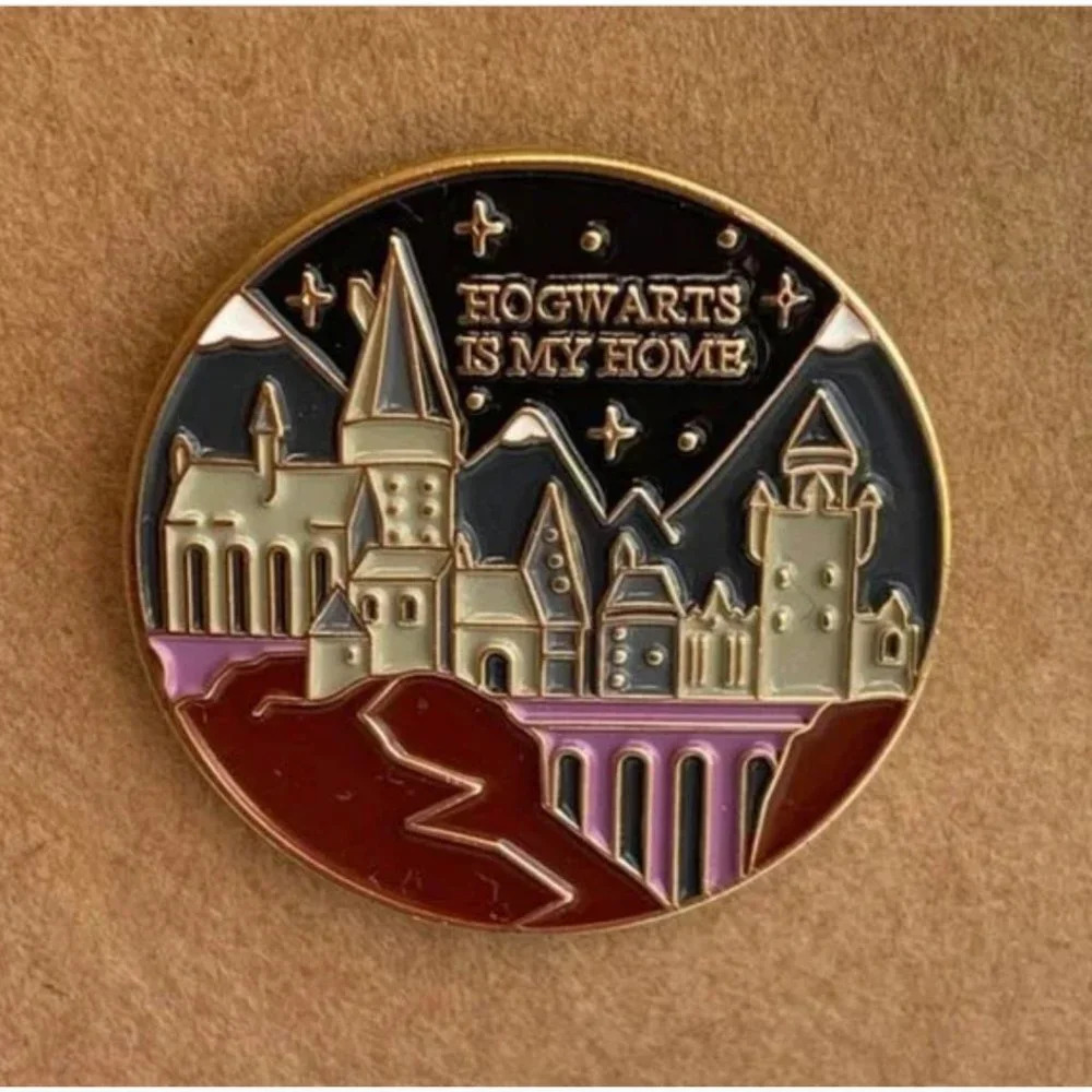 Brand new "Hogwarts is My Home" wizard enamel pin